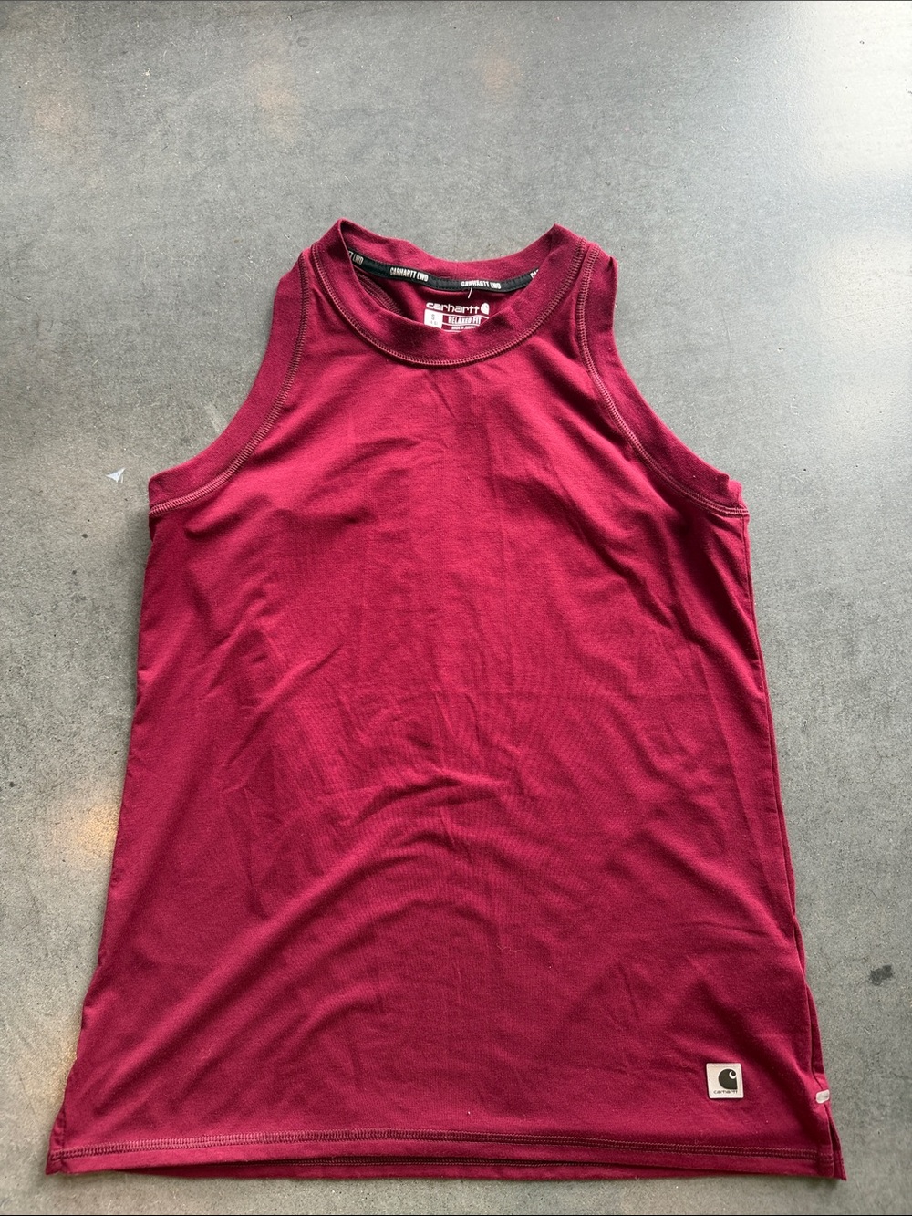 Carhartt Women's Burgundy Crewneck Tank Top